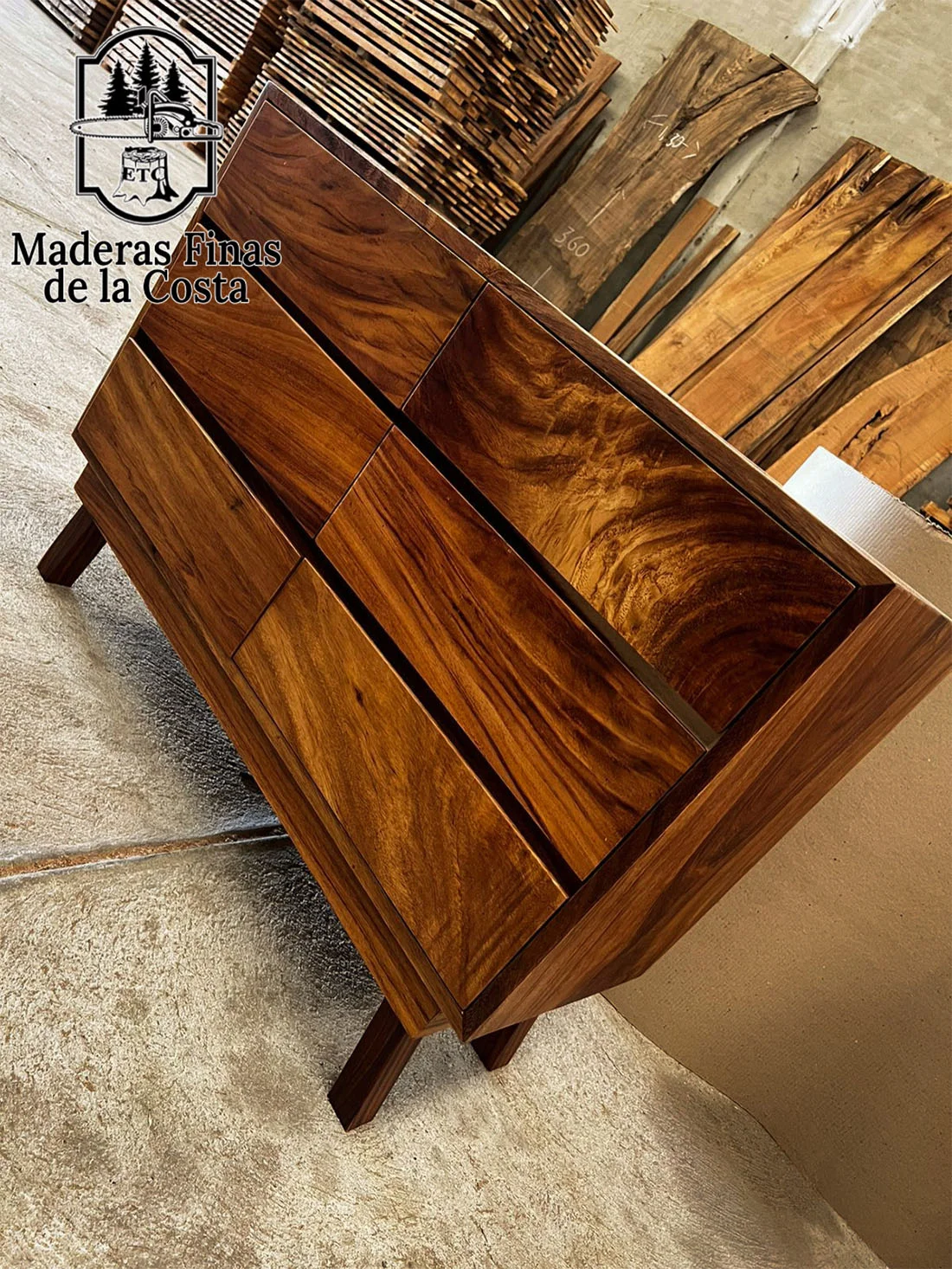 cajonera-piero, mueble de parota